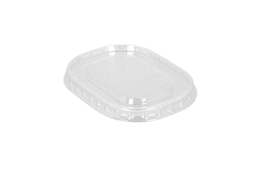 [1519989965] Deksel PET rechthoekig 108mm transparant (tbv kraft sausbakjes) 500st