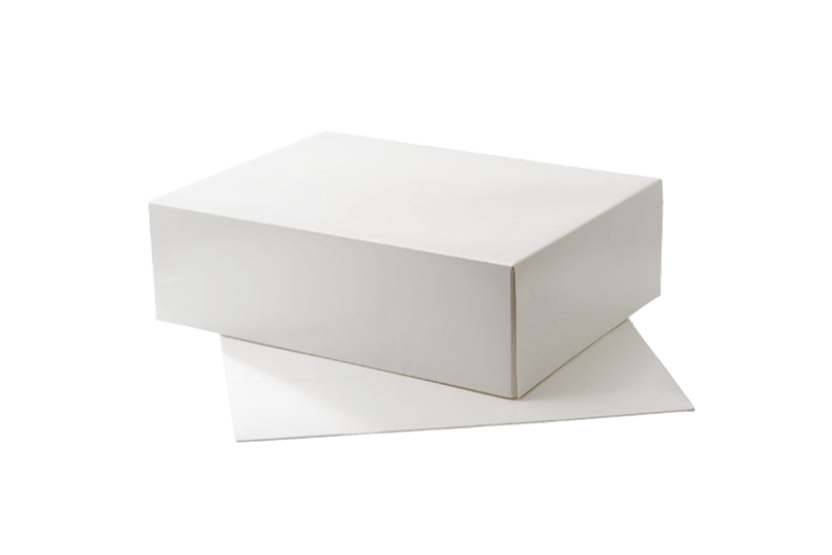 Duplex gebaksdozen 260x200x80mm wit 200st