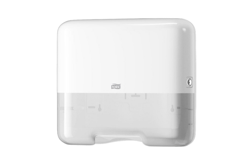 Tork® H3 Singlefold Mini Handdoek Dispenser Wit Elevation-lijn (553100) 1st