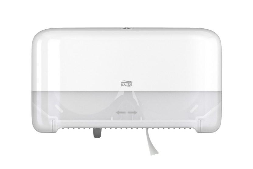 [1519925253] Tork OptiServe® T7 Dispenser voor 2 Rollen Hulsloos Toiletpapier Elevation-lijn Wit 558060 1st