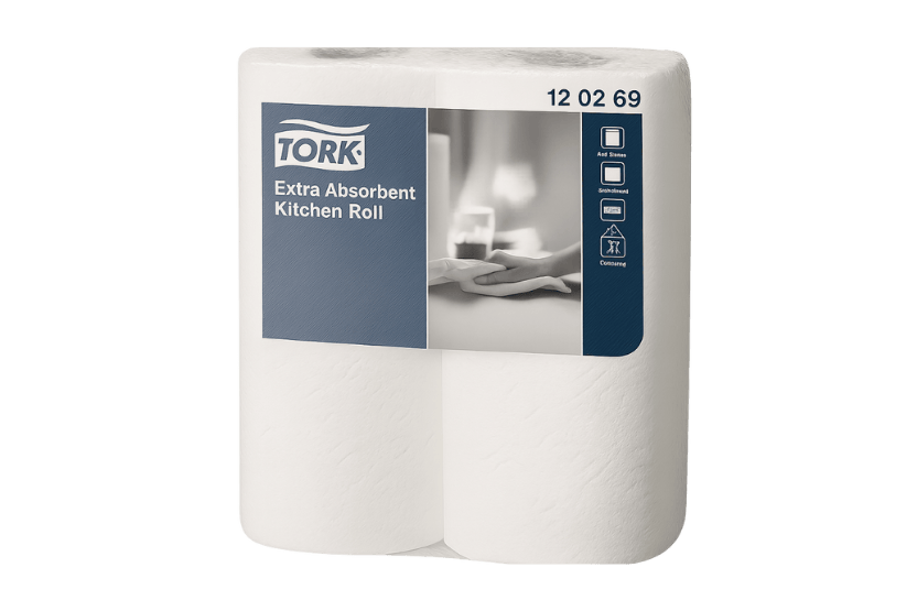 [1519925244] Tork® Extra Absorberende Keukenrol 2-laags 12x15,4m Wit Premium (120269) 24st