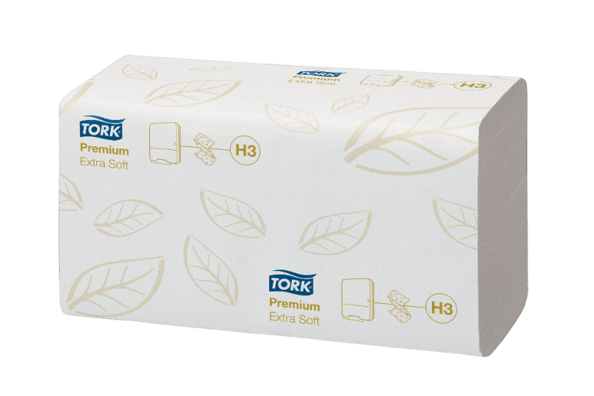 Tork® H3 Extra Soft Singlefold Handdoeken 15x200 vellen Met embossing Wit (100278) 15st