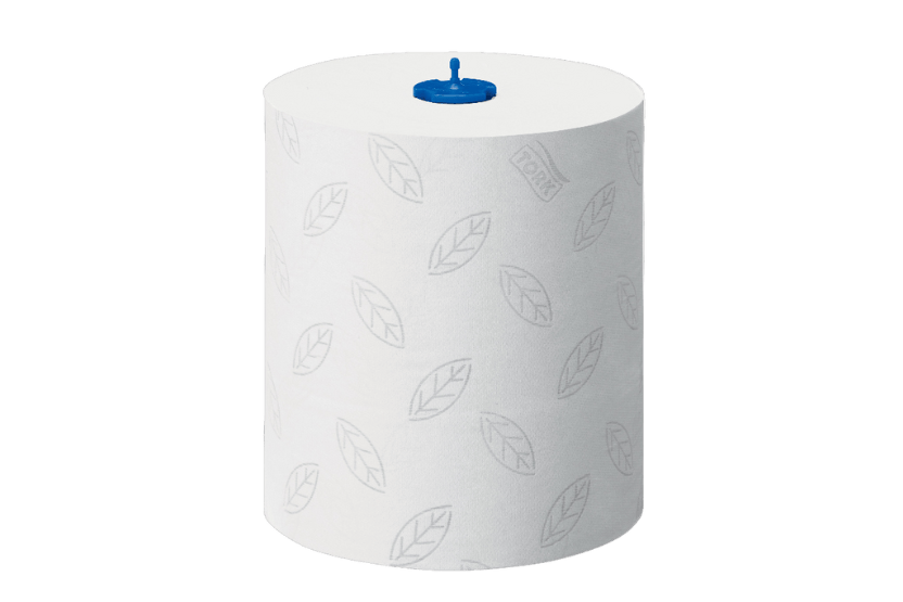 Tork Matic® H1 Zachte Handdoekrol 6 rollen x 150m Absorberend Wit met Grijs Leaf (290067) 6st