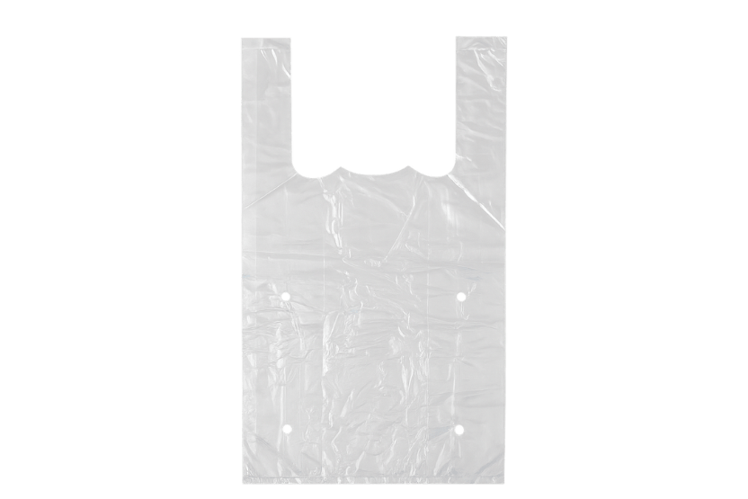 Hemddraagtas transparant LDPE 22+12x41cm 15mu 2000st