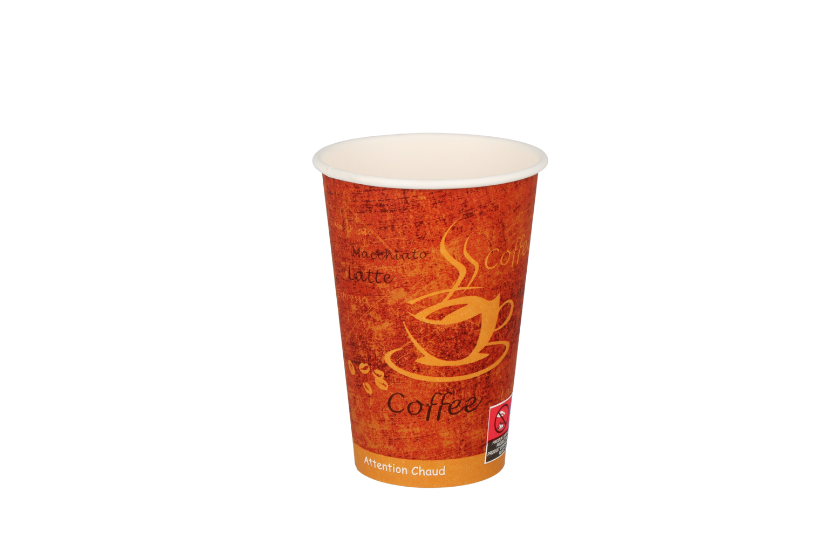 Kartonnen koffiebeker 250cc 9oz espresso gold (61807) 1000st
