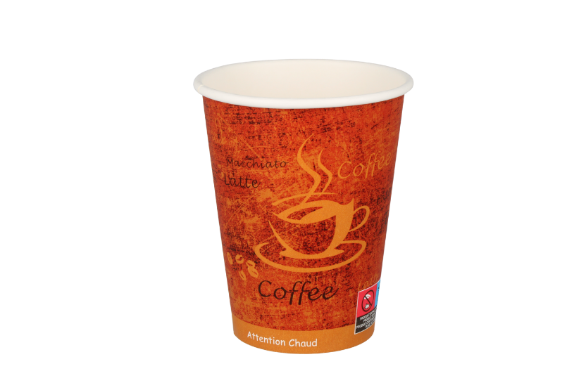 Kartonnen koffiebeker 340cc 12oz espresso gold (21804) 1000st