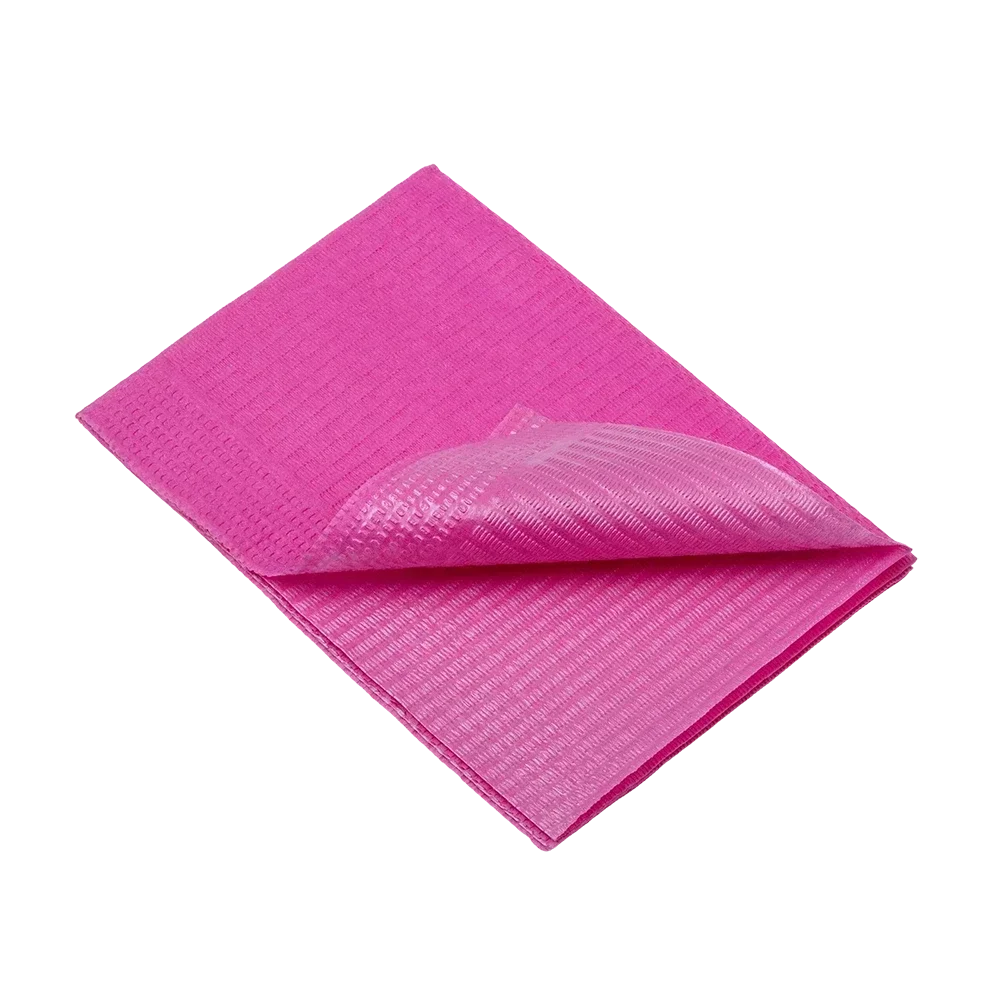 [09027-P] Dental patiënt servetten, 33 x 45 cm, Roze 4x125 09027-P