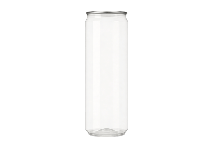 [1519926096] PET Can 330ml Slim transparant met #202 EPE (Easy Peal) Deksel 200st