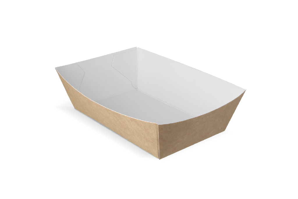 Frietbakjes A13 kraft/wit BIO 400st