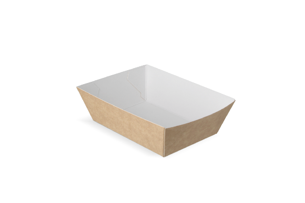 Frietbakjes A7 kraft/wit BIO 400st