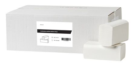 [4260-FSC] Handdoekjes multifold cellulose 2laags | 20,5 x 24 cm | 25 x 120 vellen in doos