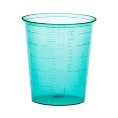 HPM medicijnbeker 30ml groen diameter 35x42mm hoog pp