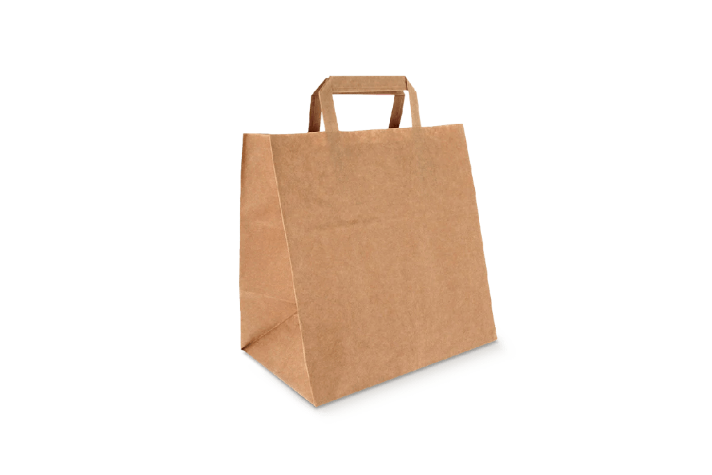 Papieren tassen Middel kraft 80 gr. 26+17x29cm 350st