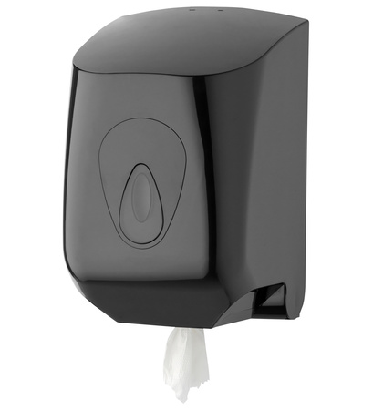 Poetsroldispenser midi kunststof zwart