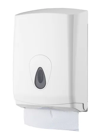[11084] Handdoekdispenser midi kunststof wit