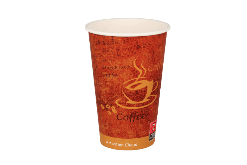 [1519926027] Kartonnen koffiebeker 360cc 12oz espresso gold 1000st