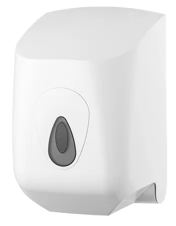 Poetsroldispenser midi kunststof wit
