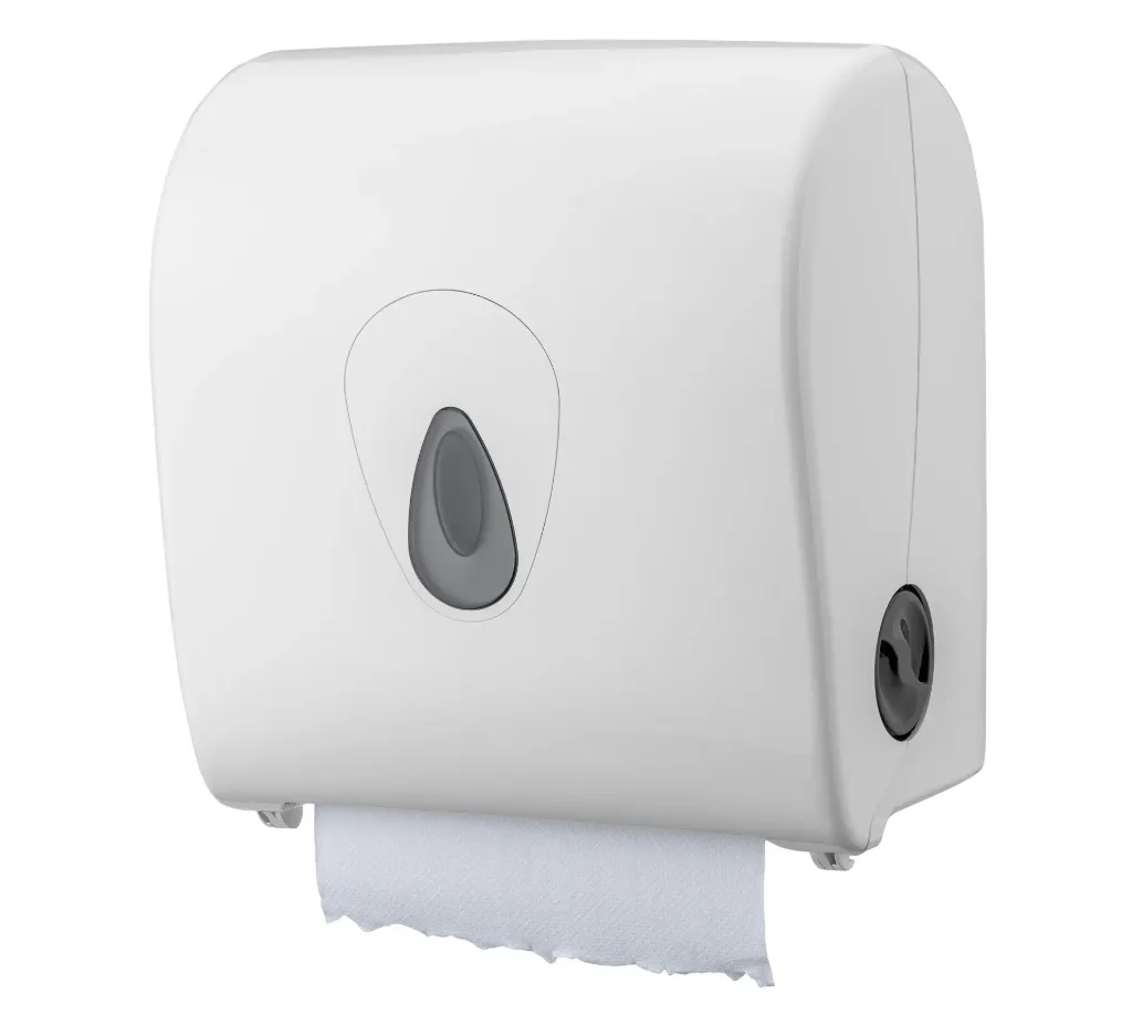 Handdoekroldispenser kunststof wit mini