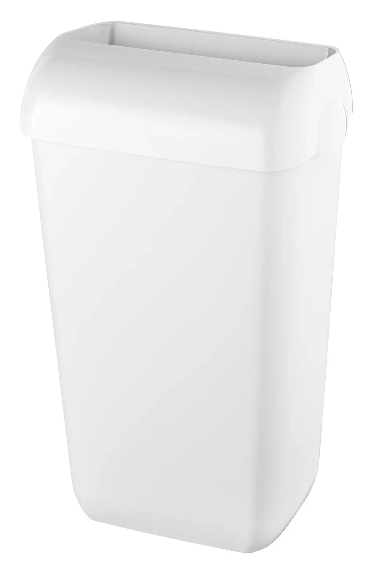 Afvalbak 55 liter half open wit