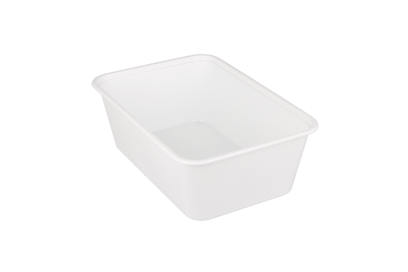 Maaltijdbak PP 750ml Wit (geschikt voor deksel -2) 500st