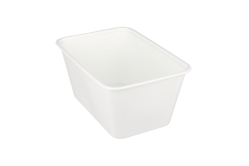 Maaltijdbak PP 1000ml Wit (geschikt voor deksel -2) 500st