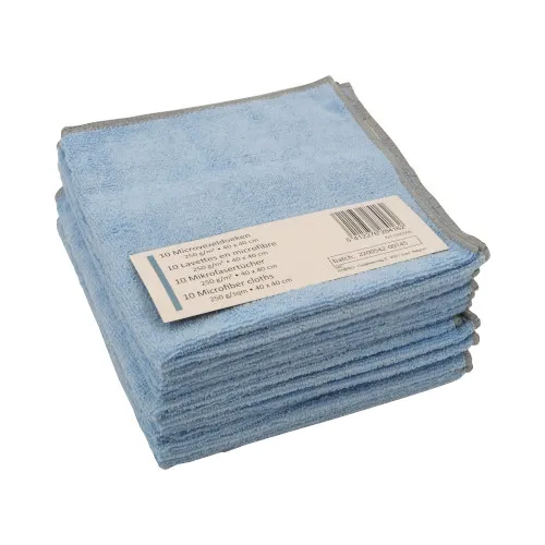 Microvezeldoek heavy duty 40x40cm, blauw, 10st. - 240gr