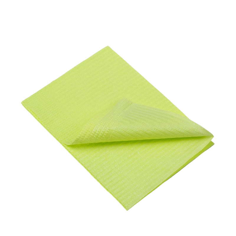 Dental patiënt servetten, 33 x 45 cm, lime 4x125 09027-LIME