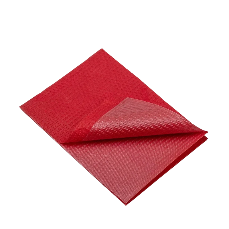 Dental patiënt servetten, 33 x 45 cm, red 4x125 09027-R