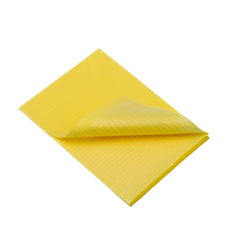 Dental patiënt servetten, 33 x 45 cm, yellow 4x125 09027-Y
