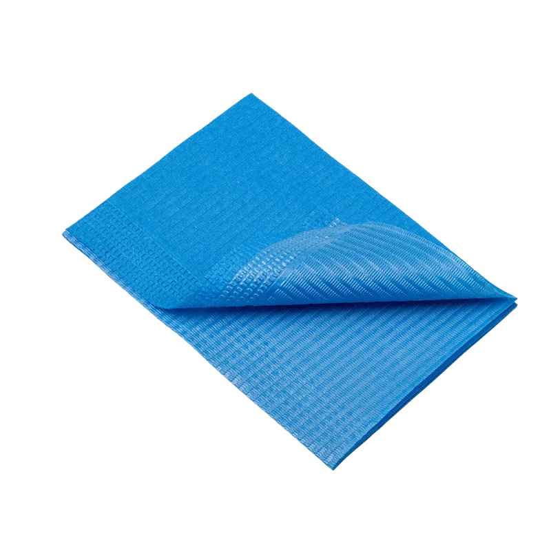 Dental patiënt servetten, 33 x 45 cm, blue 4x125 09027-B