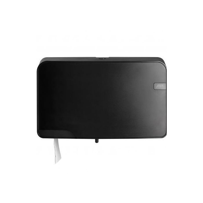 [441057] Toiletpapier Dispenser Mini Duo Jumbo Quartz Zwart