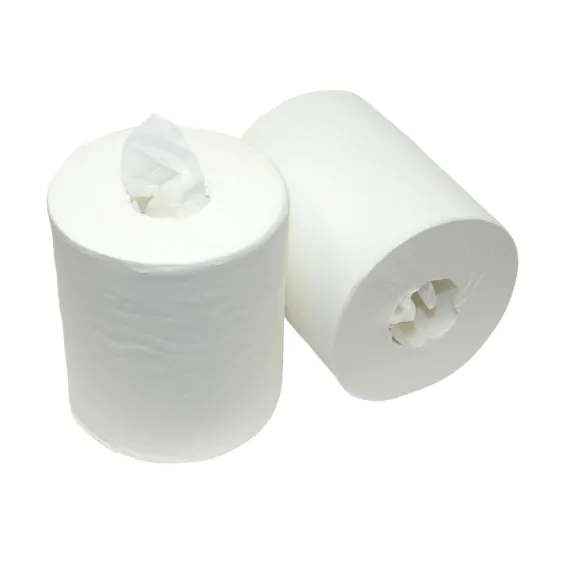 Midi poetspapier, cellulose, 300m x 20cm, 6 rollen - 1 laags - geperforeerd met scheurrandje (kokerloos)