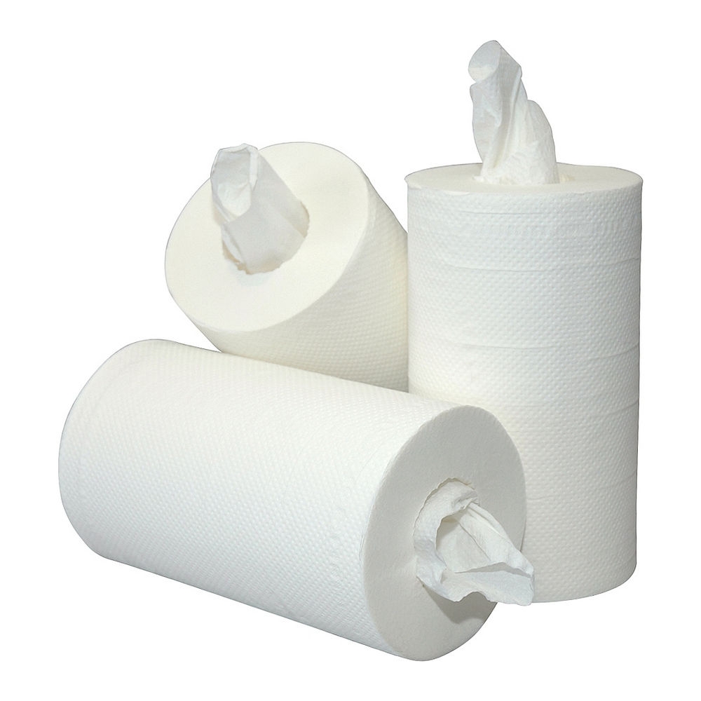 [118060] Mini poetspapier, cellulose, 65m x 20cm, 12 rollen - 2 laags (zonder kern)