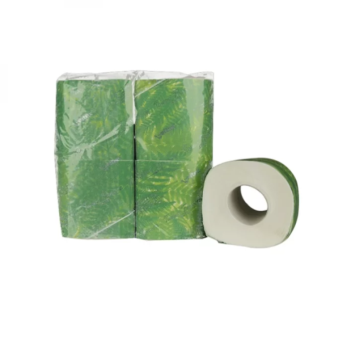 Toiletpapier cellulose 2 laags 180vel 10x4 rollen met wikkel (banderol)