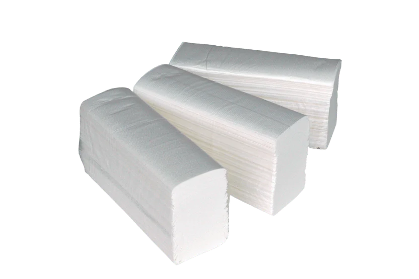 Vouwhanddoek M-vouw, cellulose, 32x20.6cm, 2-laags, 3000st/doos