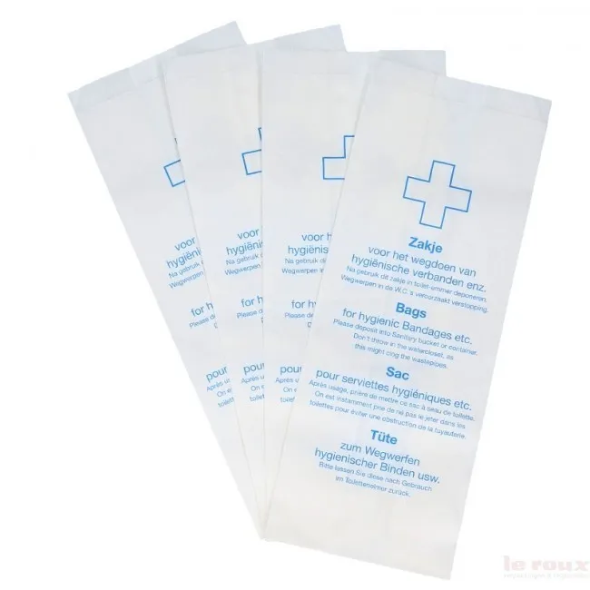 [50906] Damesverbandzakken, wit, 1000st. papier, 27.5 x 11.5/7.5cm