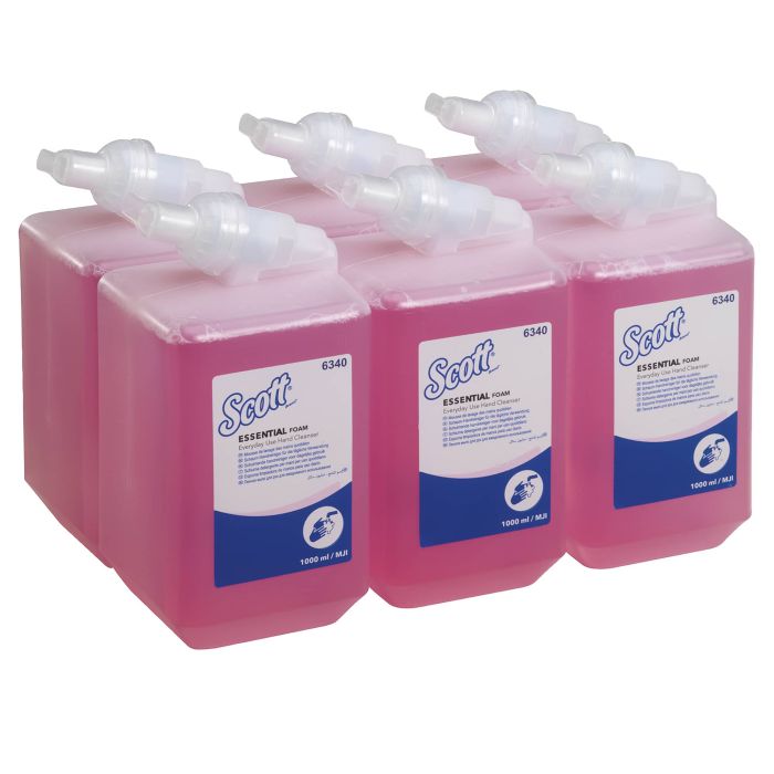 Scott 6340 Essential 6st Kleenex schuim handreiniger voor dagelijks gebruik 6x1liter (6340)
