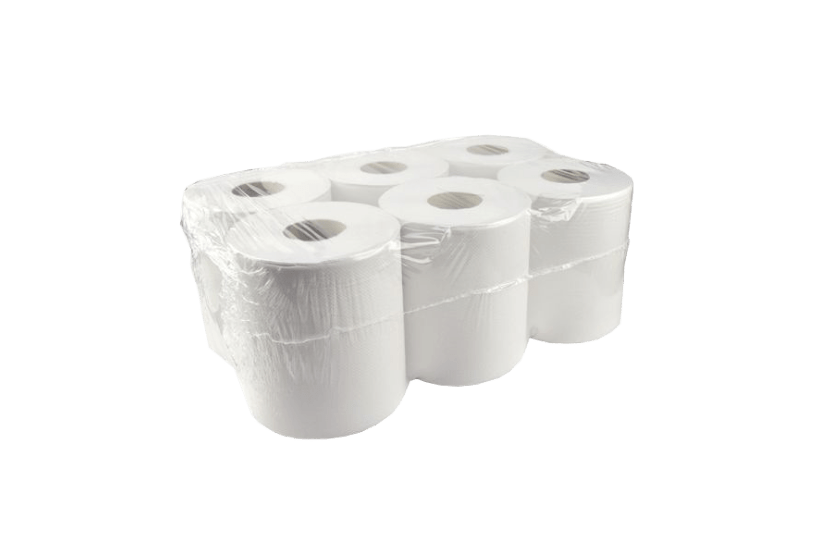 Poetsrol Midi 2-lgs cellulose hoogwit budget (3 kg.) 6st