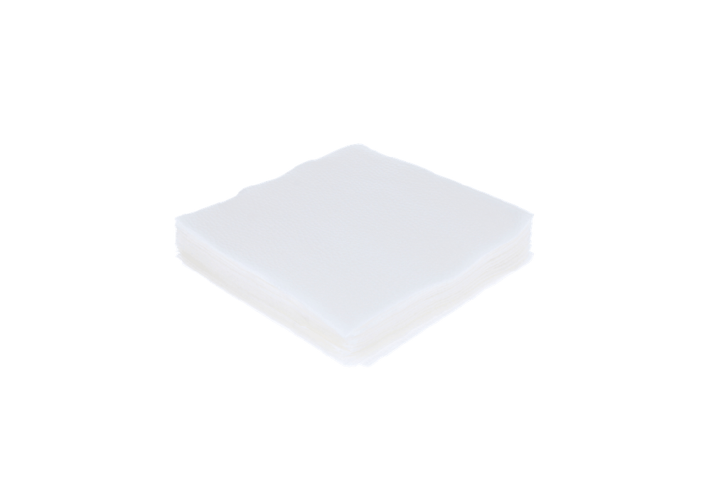 Servet 1 laags 1/4 vouw 24x24cm papier wit BIO 4000st