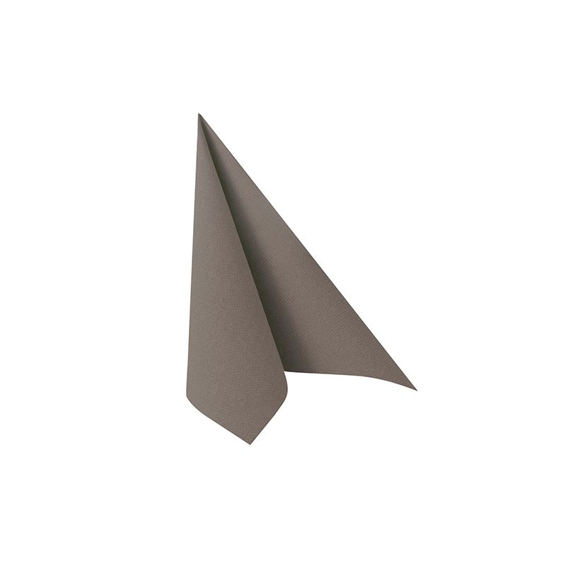 Servetten "ROYAL Collection" 1/4 vouw 40 x 40 cm FSC grijs in een papieren verpakking 250st