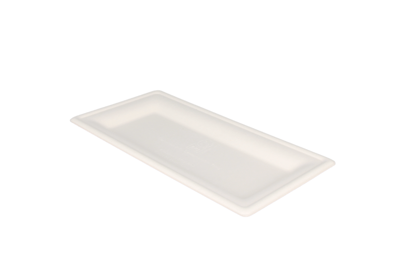 Suikerriet bord rechthoekig 13 x 26cm 500st