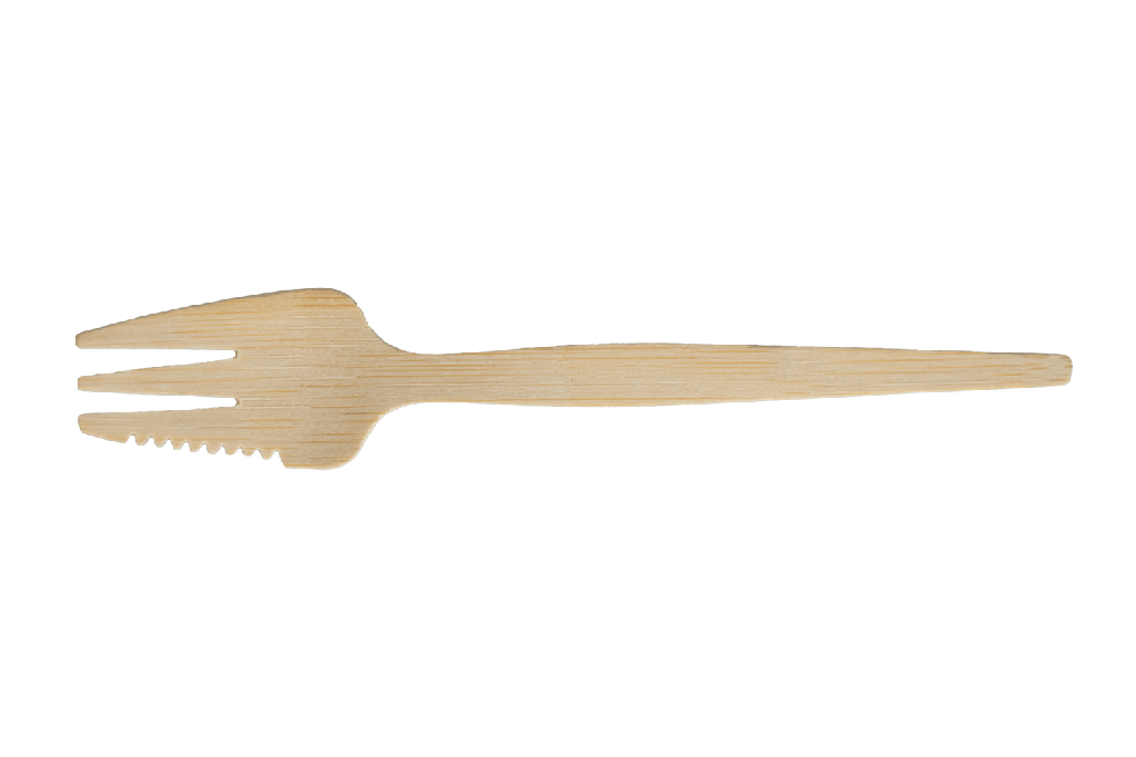 [15111005] Bamboe vork met tanding 140mm BIO 1000st