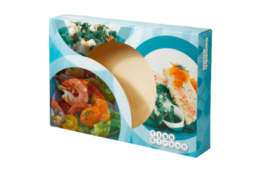 Cateringdoos groot 550x375x80mm Fish & Fresh 50st