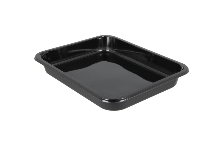 CPET tray zwart 1 vak C2227-1T 227x178x29mm 368st