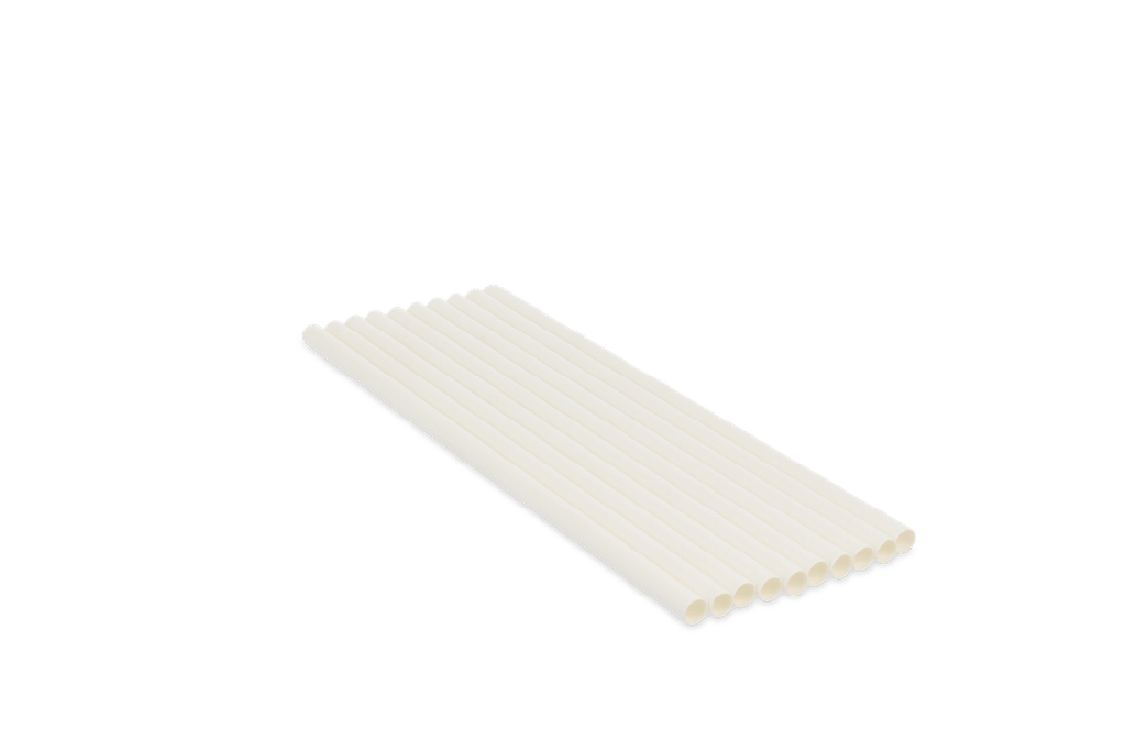 Papieren rietjes wit 210x6mm 1000st