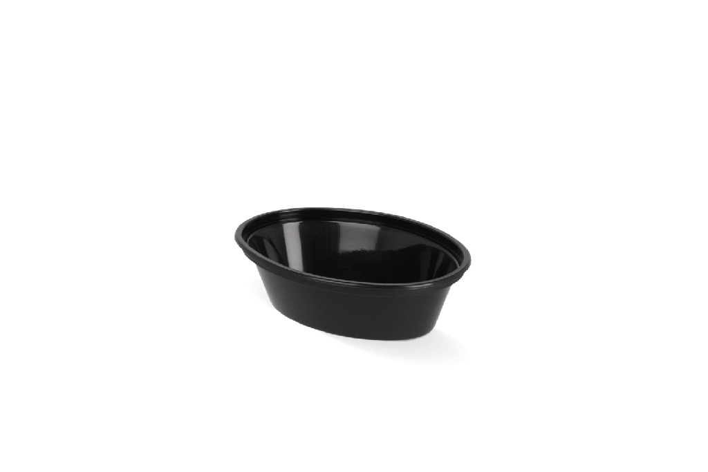 [151270000] Ovaal sausbakje 1oz 25ml Ø70mm Zwart 1080st
