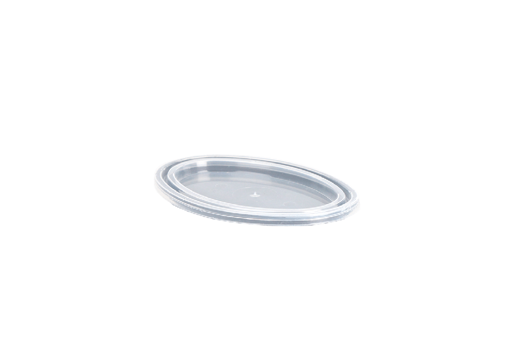 Deksel ovaal sausbakje Ø88mm Transparant 1000st