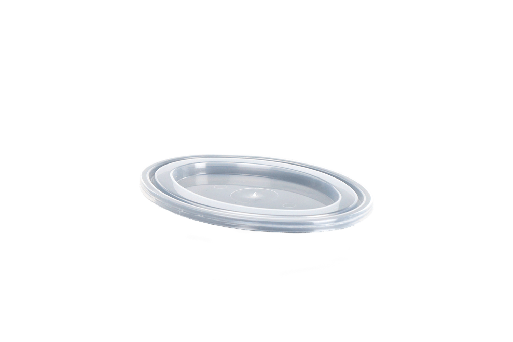 Deksel ovaal sausbakje Ø95mm Transparant 1000st