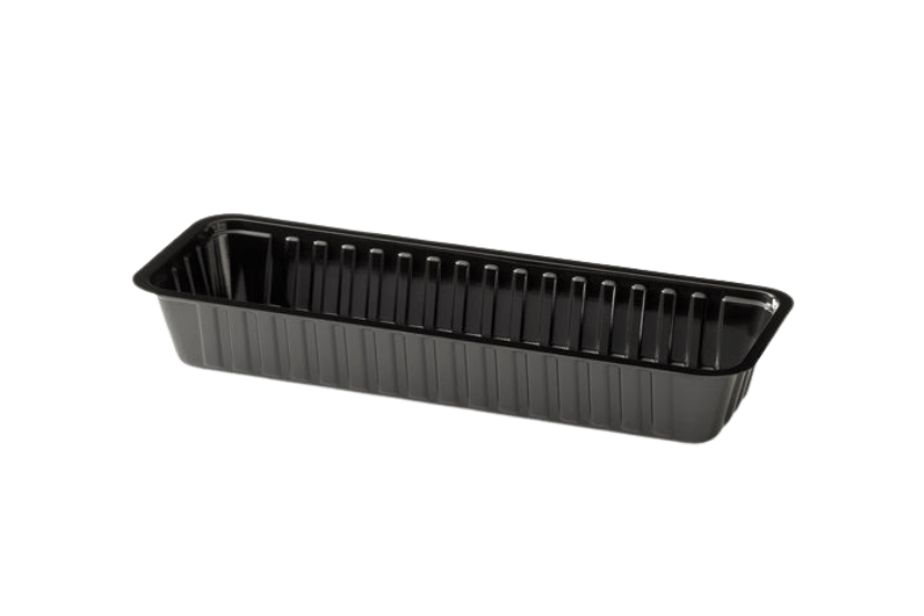[151280110-1] Frikandelbakje A16B breed zwart 1000st