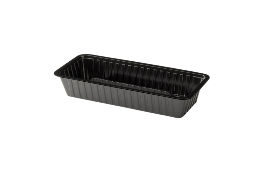 Frikandelbakje A16D dubbel zwart 1000st